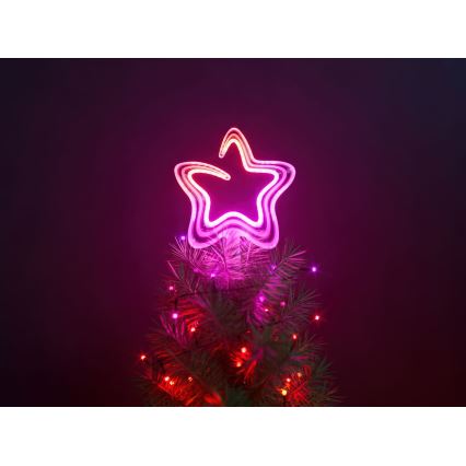 Twinkly - LED RGB Hämardatav jõulutäht TREE TOPPER 76xLED USB Wi-Fi