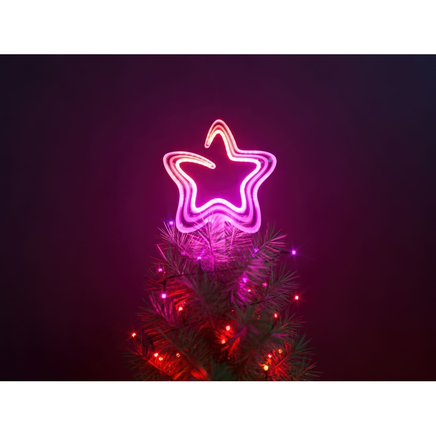 Twinkly - LED RGB Hämardatav jõulutäht TREE TOPPER 76xLED USB Wi-Fi
