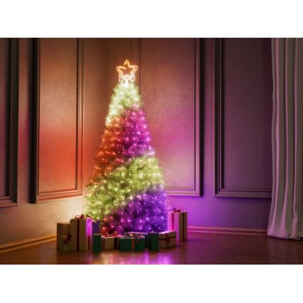 Twinkly - LED RGB Hämardatav jõulutäht TREE TOPPER 76xLED USB Wi-Fi