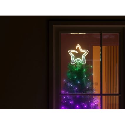 Twinkly - LED RGB Hämardatav jõulutäht TREE TOPPER 76xLED USB Wi-Fi