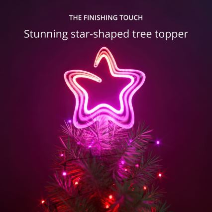 Twinkly - LED RGB Hämardatav jõulutäht TREE TOPPER 76xLED USB Wi-Fi