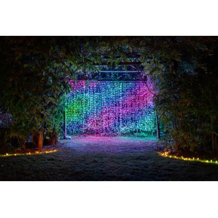 Twinkly - LED RGBW Hämardatav väli Jõuluteemaline valguskardin CURTAIN 210xLED 6,1m IP44 Wi-Fi