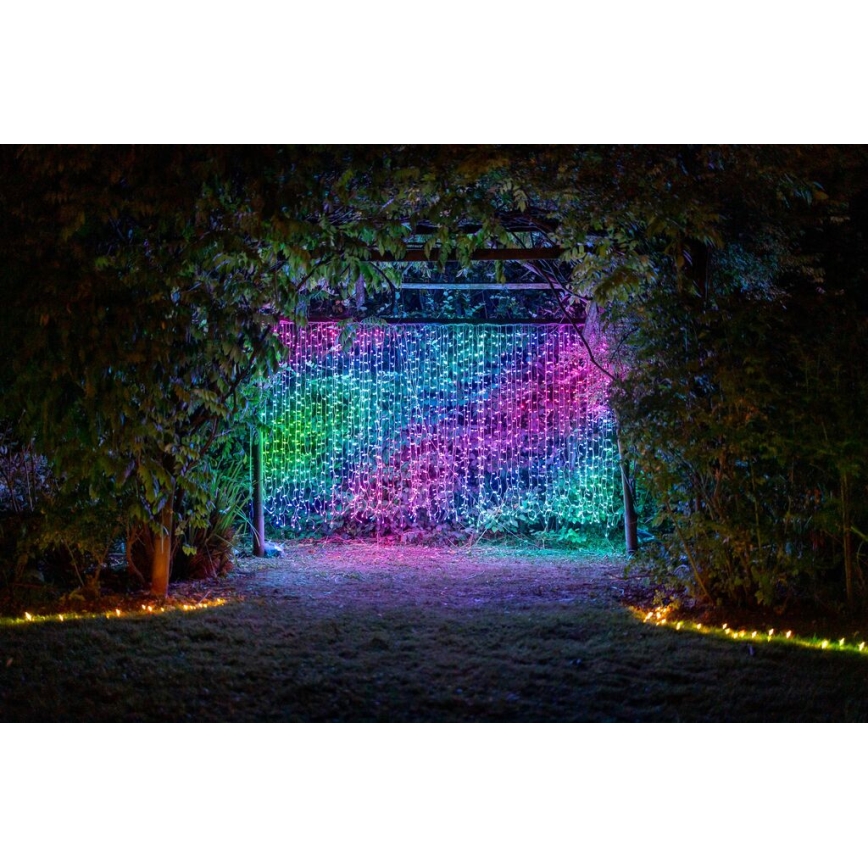 Twinkly - LED RGBW Hämardatav väli Jõuluteemaline valguskardin CURTAIN 210xLED 6,1m IP44 Wi-Fi