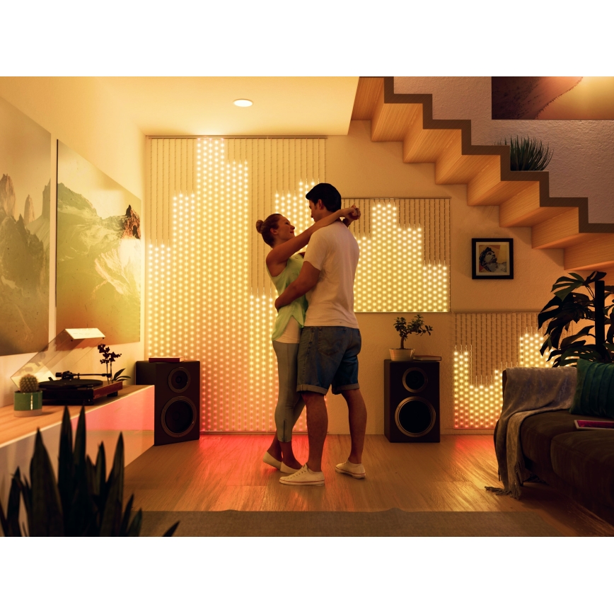 Twinkly - LED RGB Hämardatav Jõuluteemaline valguskardin MATRIX 480xLED 1x1 m Wi-Fi
