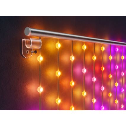 Twinkly - LED RGB Hämardatav Jõuluteemaline valguskardin MATRIX 480xLED 1x1 m Wi-Fi