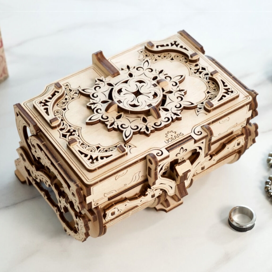 Ugears - 3D puidust mehaaniline pusle Antiik ehtekarp