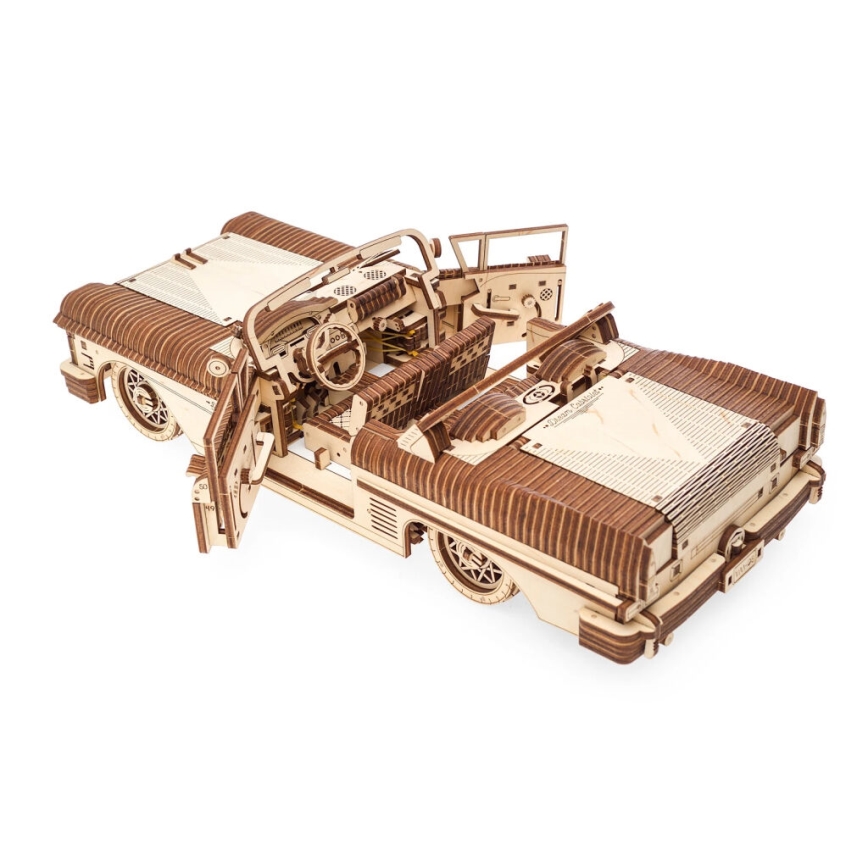 Ugears - 3D puidust mehaaniline pusle Cabriolet