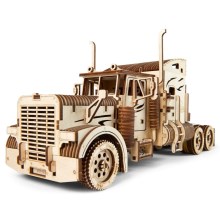 Ugears - 3D puidust mehaaniline pusle Poolhaagisega veoauto Heavy Boy