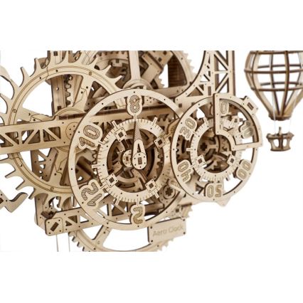 Ugears - 3D puidust mehaaniline pusle Seinakell Aero