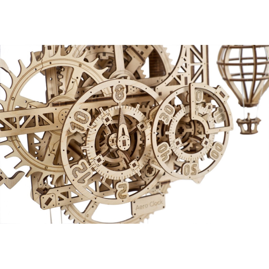 Ugears - 3D puidust mehaaniline pusle Seinakell Aero