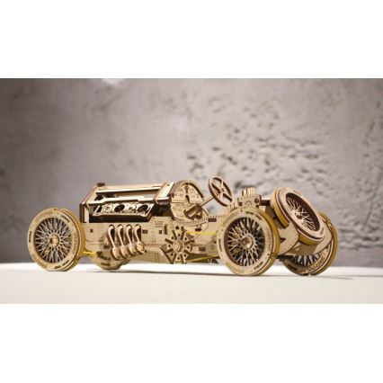 Ugears - 3D Puidust mehaaniline pusle U9 Auto Grand Prix