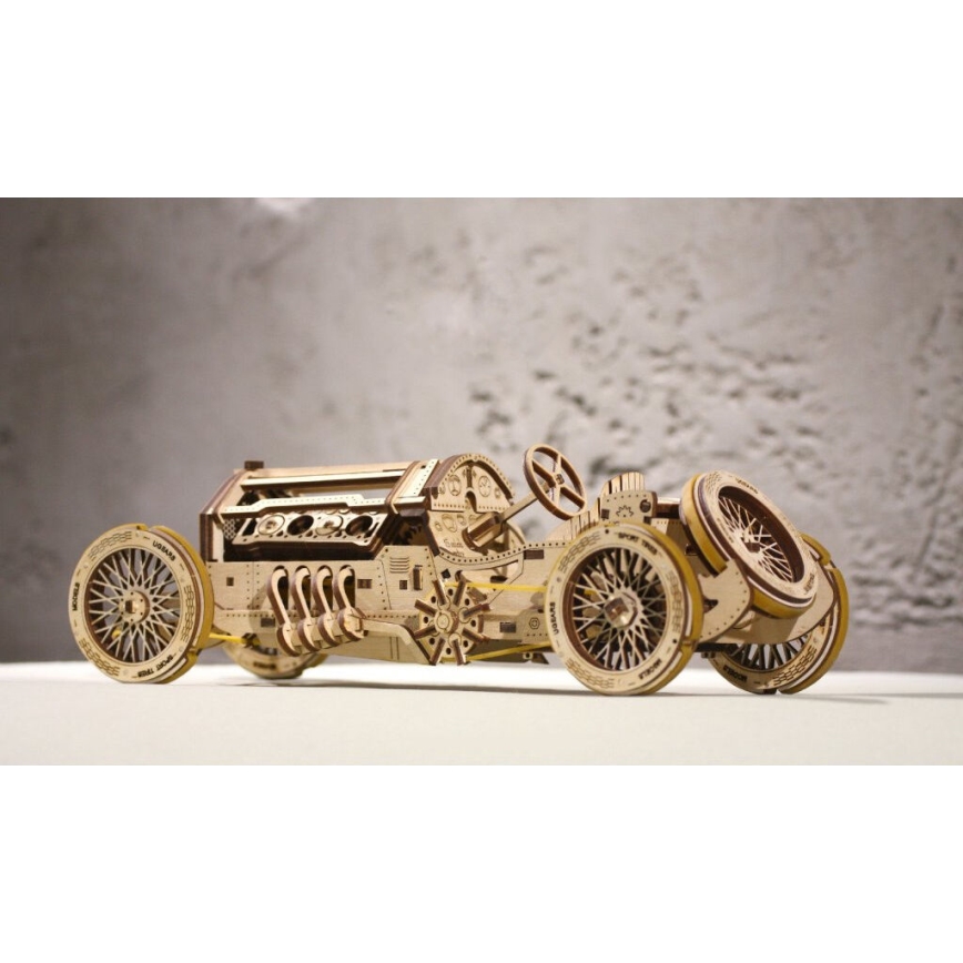 Ugears - 3D Puidust mehaaniline pusle U9 Auto Grand Prix