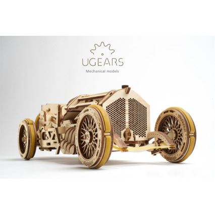 Ugears - 3D Puidust mehaaniline pusle U9 Auto Grand Prix