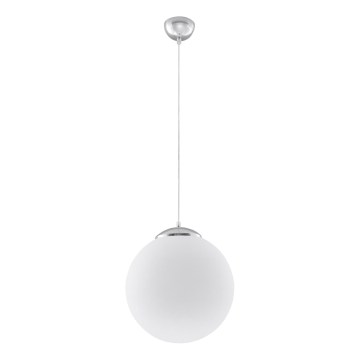 UGO ripplamp kaablil 1xE27/15W/230V Ø 40 cm valge/läikiv kroom