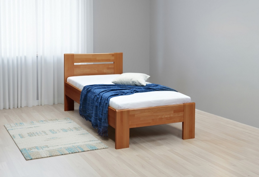 Üheinimesevoodi AMBER 90x200 cm, pähkel