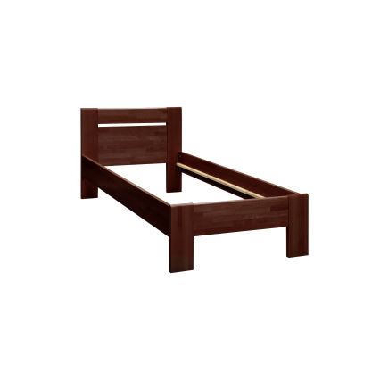 Üheinimesevoodi AMBER 90x200 cm, tume pähkel