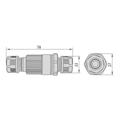 Ühendav vahetükk 16A/250V IP68