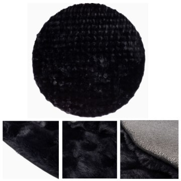Ümmargune vaip RABBIT BUBBLE 160 cm must