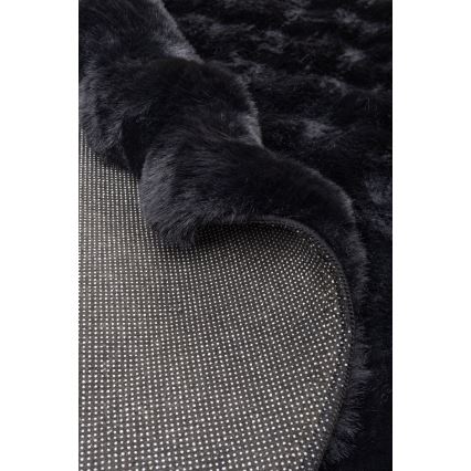 Ümmargune vaip RABBIT BUBBLE 160 cm must