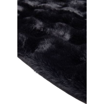 Ümmargune vaip RABBIT BUBBLE 160 cm must