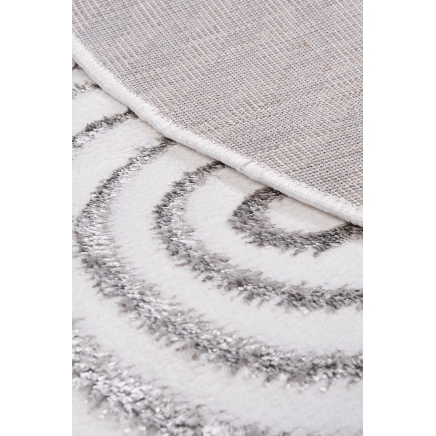 Ümmargune vaip SALAMANCA 100 cm hall/valge