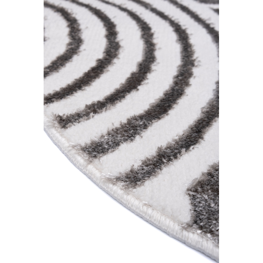 Ümmargune vaip SALAMANCA 100 cm hall/valge