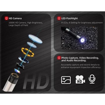 Uni-T - Boroskoop 3,7V 3000 mAh IP67 1m