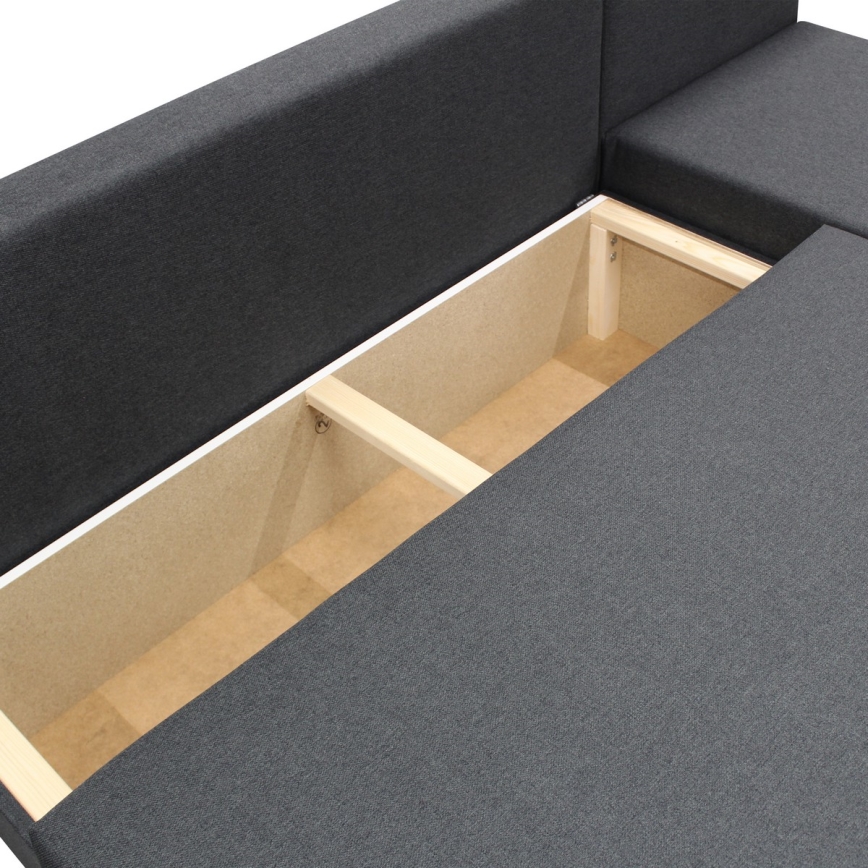 Universaalne L-kujuline lahtikäiv nurgadiivanvoodi ALMEIDA, hoiuruumiga, antratsiit