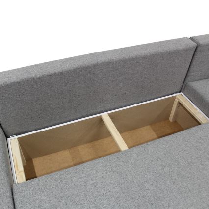 Universaalne lahtikäiv U-kujuline nurgadiivan ALMEIDA, hall, hoiuruumiga