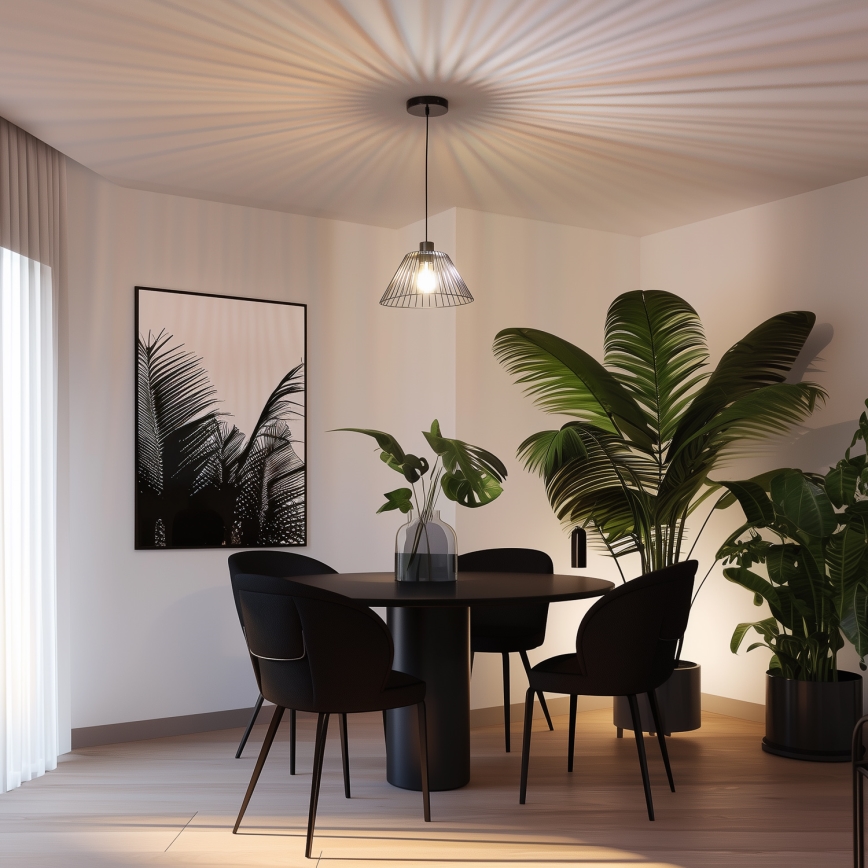 Universaalne lambivarjuk CURITIBA Ø 30 cm must