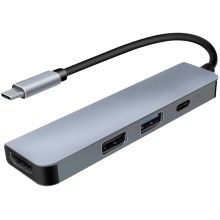 USB-C jaotur 4in1 Power Delivery 100W ja HDMI 4K
