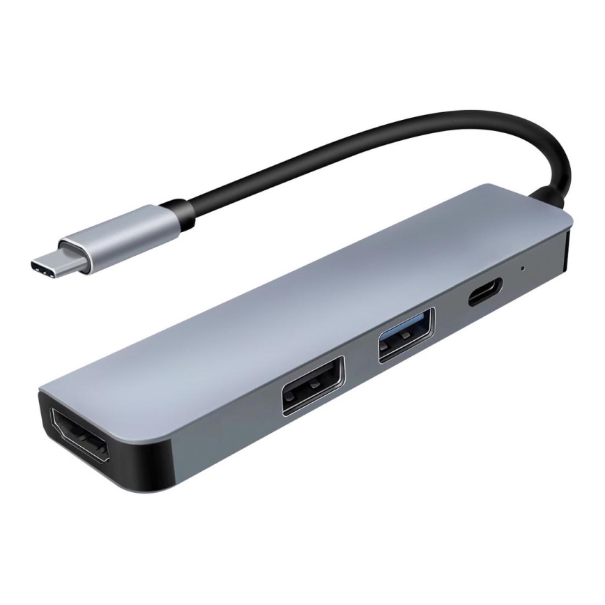 USB-C jaotur 4in1 Power Delivery 100W ja HDMI 4K