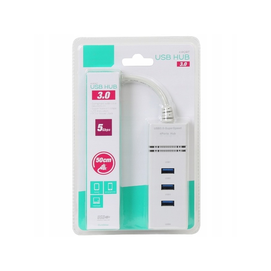 USB HUB 4xUSB 3.0 pesa 50 cm