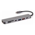 USB hub 7-ühes Power Delivery 100W HDMI 4K