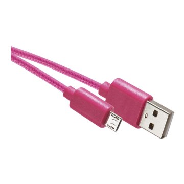 USB kaabel USB 2.0 A elektrijuht/USB B micro elektrijuht roosa