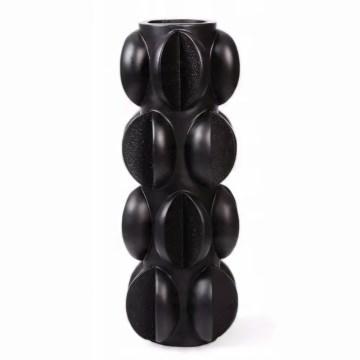 Vaas 37x15 cm resiin/matt must