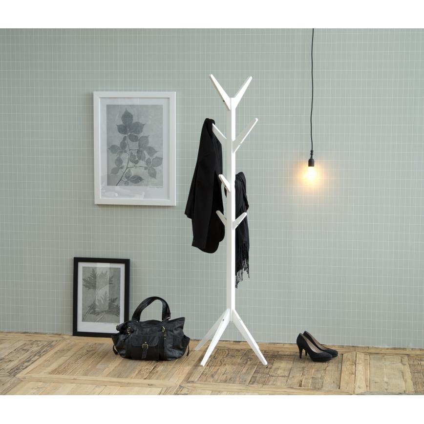 Vabaltseisev riidepuu VINS 178x42 cm valge