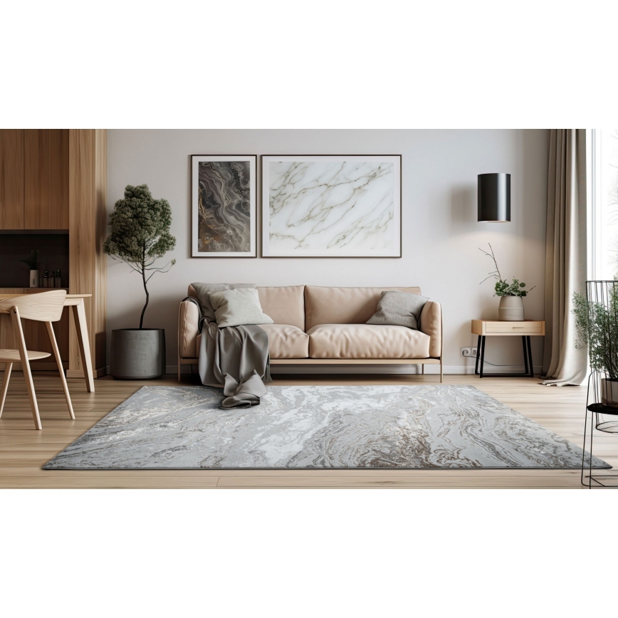Vaip CREATION 200x290 cm 1950g/m2 hall/pruun marmorimuster
