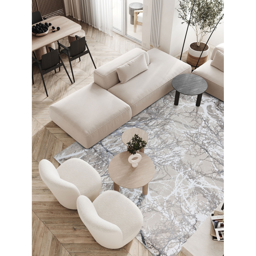 Vaip GRECE 120x170 cm 2150 g/m2 kreemjas/hall/valge
