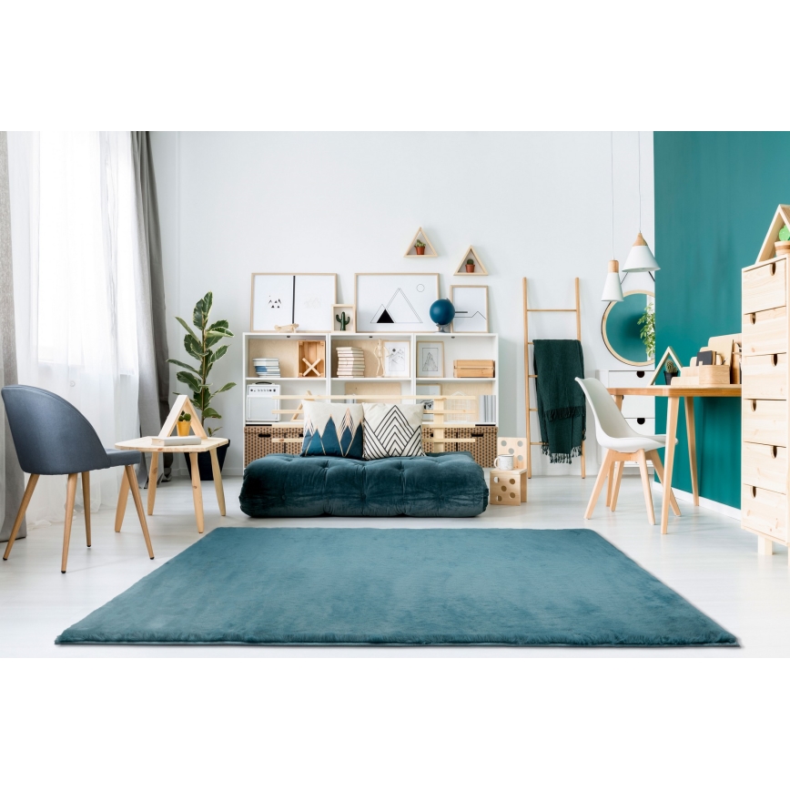 Vaip RABBIT-ROSA NEW 80x150 cm 2000g/m2 türkiissinine