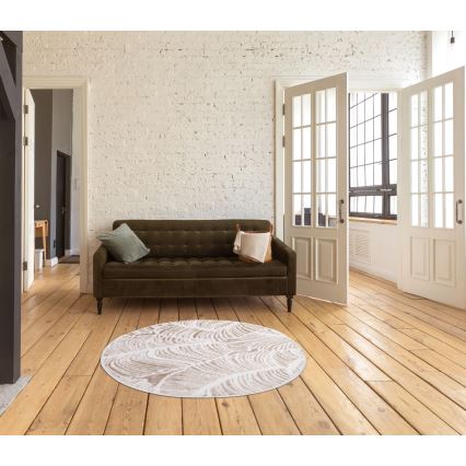 Vaip SALAMANCA 100 cm beež/valge/lehemuster