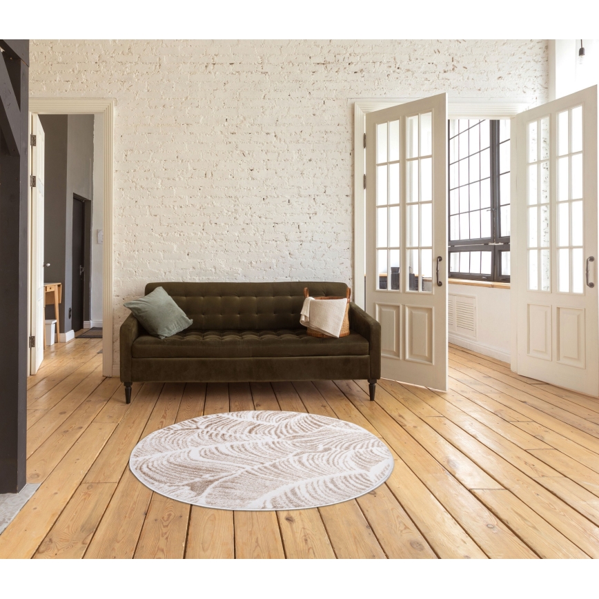 Vaip SALAMANCA 100 cm beež/valge/lehemuster