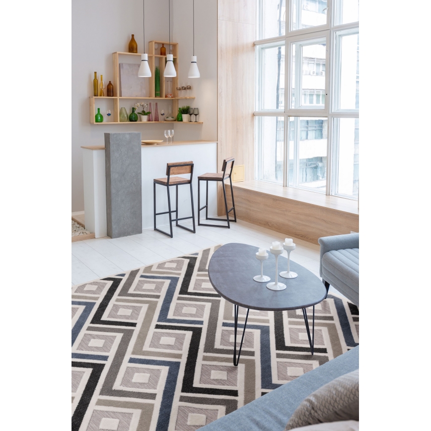 Vaip SHIFT 160x220 cm hall/sinine