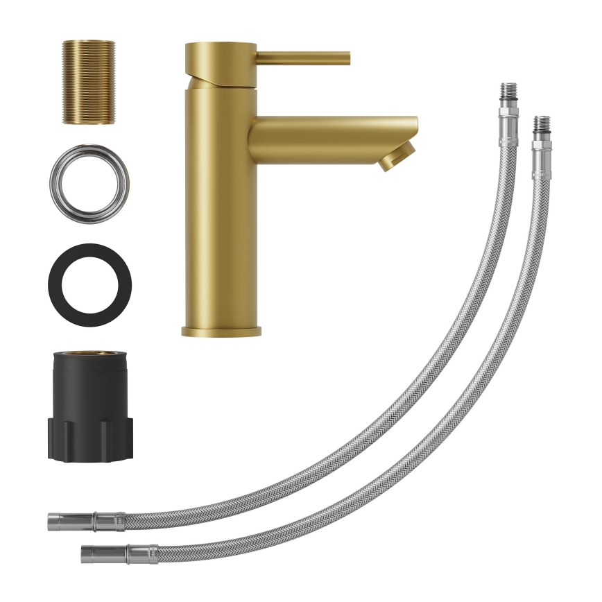 Valamu segisti RINGSTED 17,8 cm harjatud messing