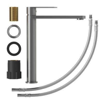 Valamu segisti TARNBY 27,3 cm pulbervärvitud hall