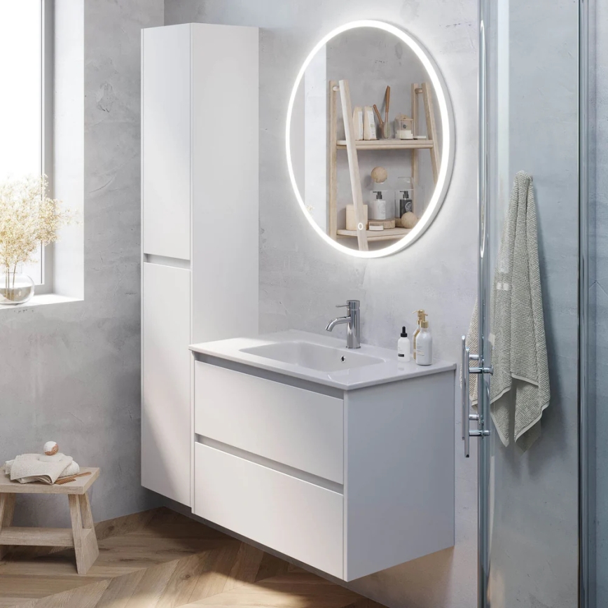 Valamukapp LYKE, 80 cm, valge