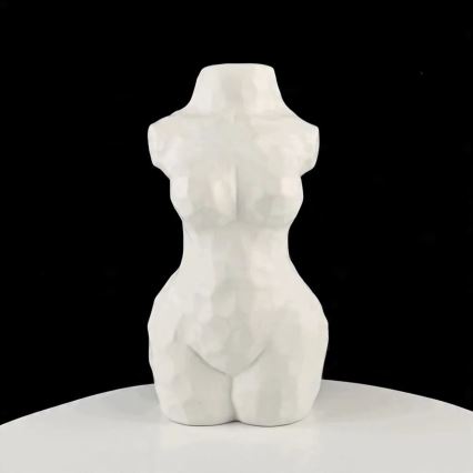 Valge keraamiline vaas 30 cm