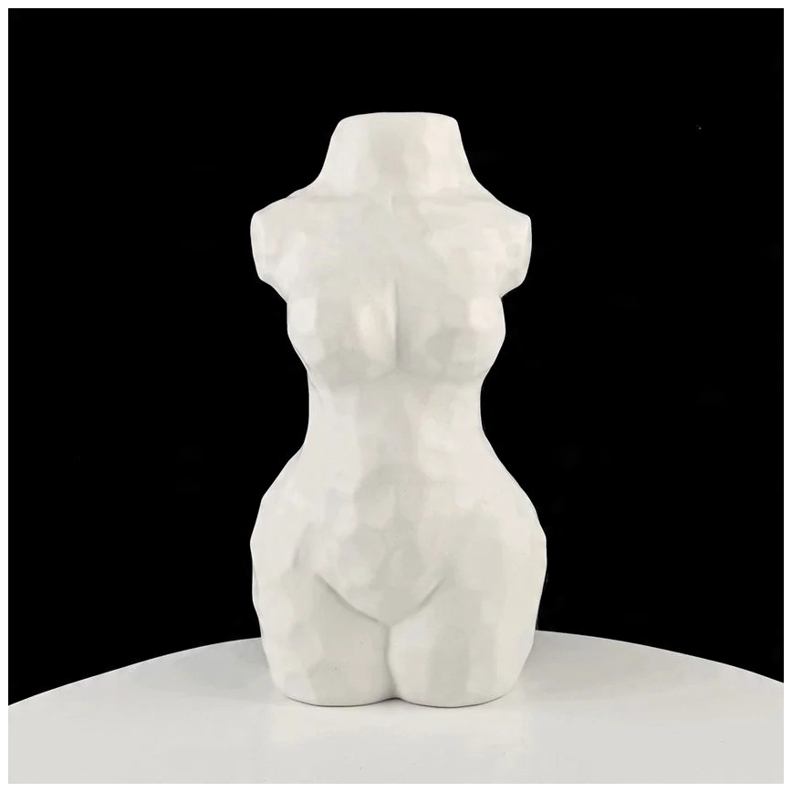 Valge keraamiline vaas 30 cm