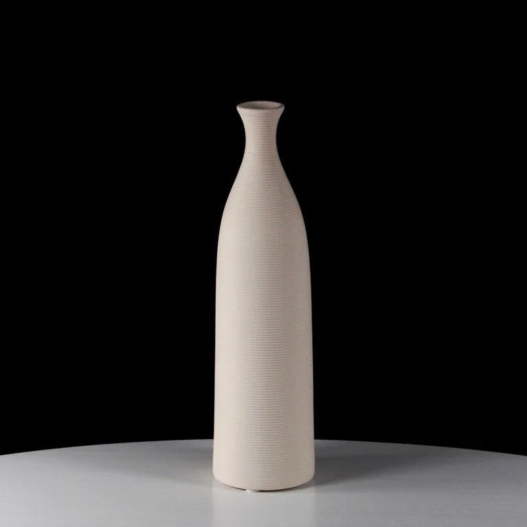 Valge keraamiline vaas 33 cm