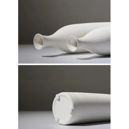 Valge keraamiline vaas 33 cm